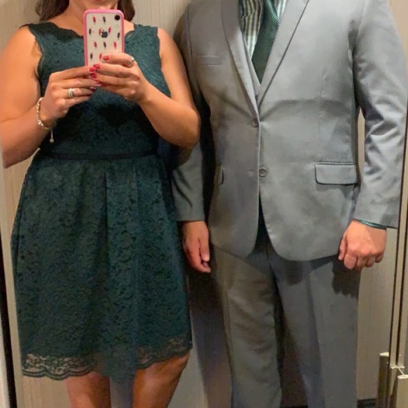 LOFT Dresses & Skirts - Ann Taylor Loft Dark Green Lace Dress